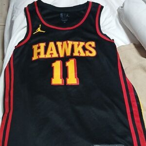 Jordan Black and Red Game Jersey